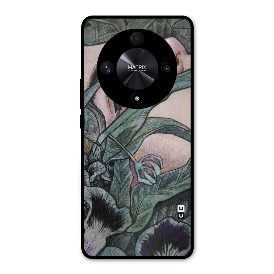 Girl Grass Art Metal Back Case for Honor X9b