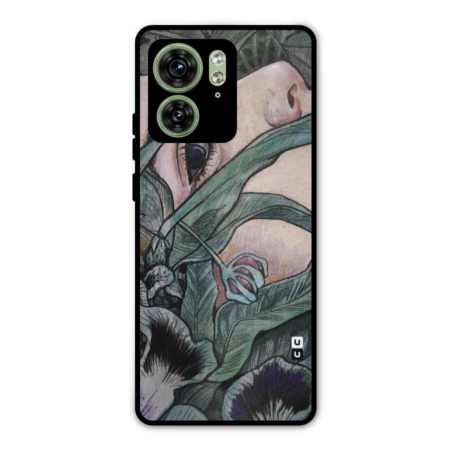 Girl Grass Art Metal Back Case for Motorola Edge 40 5G