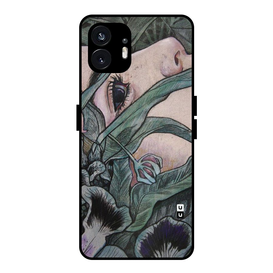 Girl Grass Art Metal Back Case for Nothing Phone 2