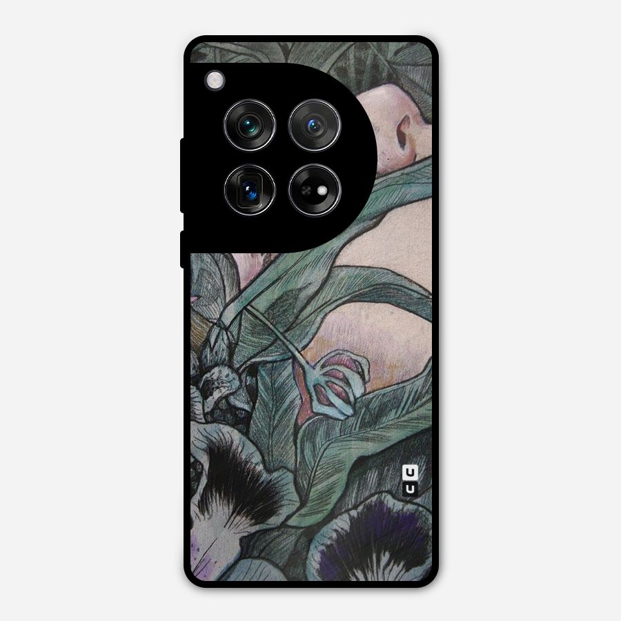 Girl Grass Art Metal Back Case for OnePlus 12