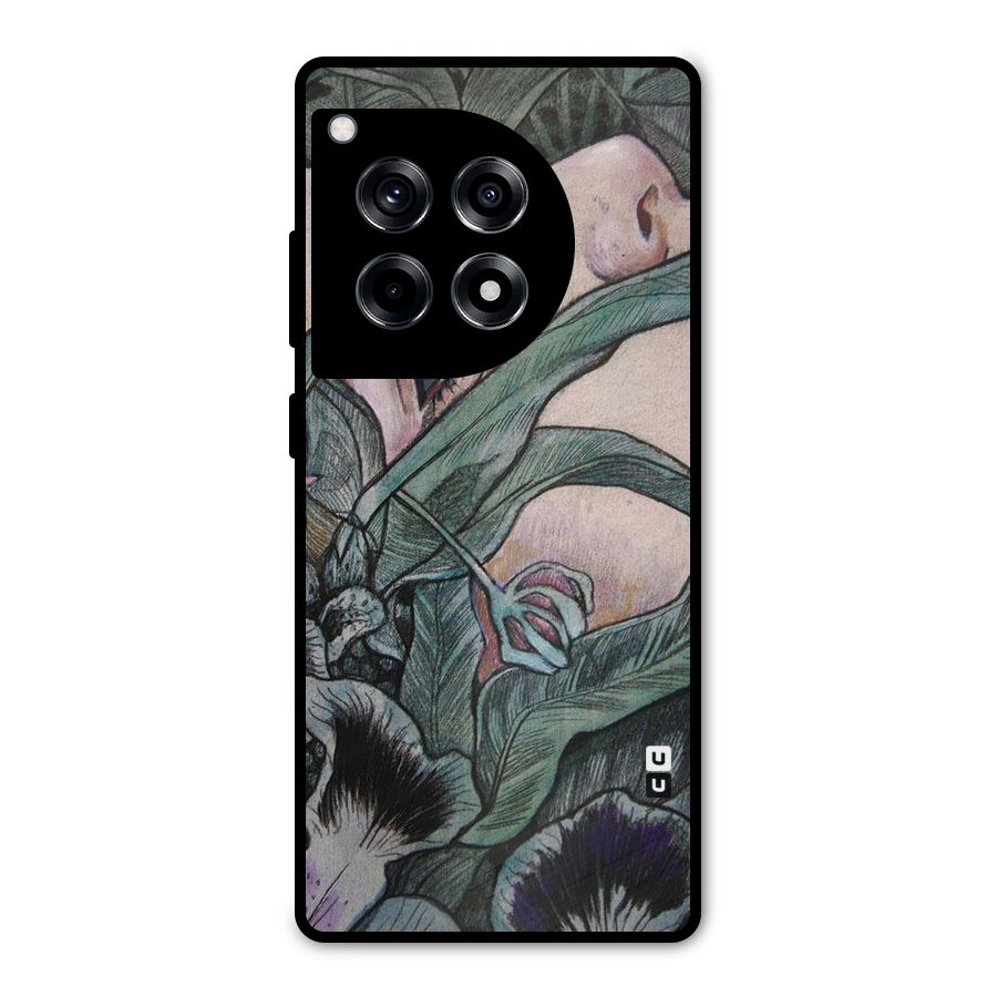 Girl Grass Art Metal Back Case for OnePlus 12R