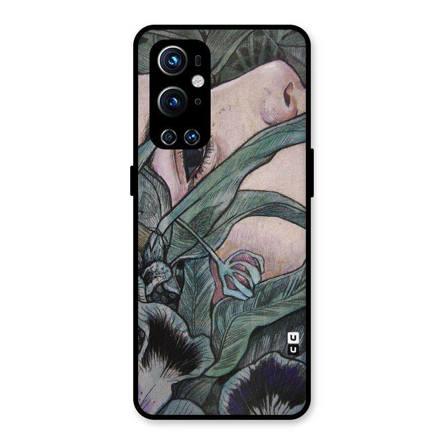 Girl Grass Art Metal Back Case for OnePlus 9 Pro