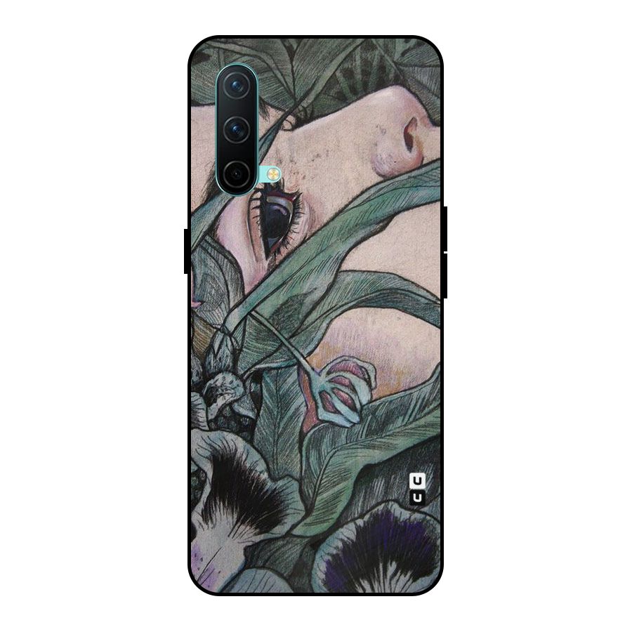 Girl Grass Art Metal Back Case for OnePlus Nord CE 5G