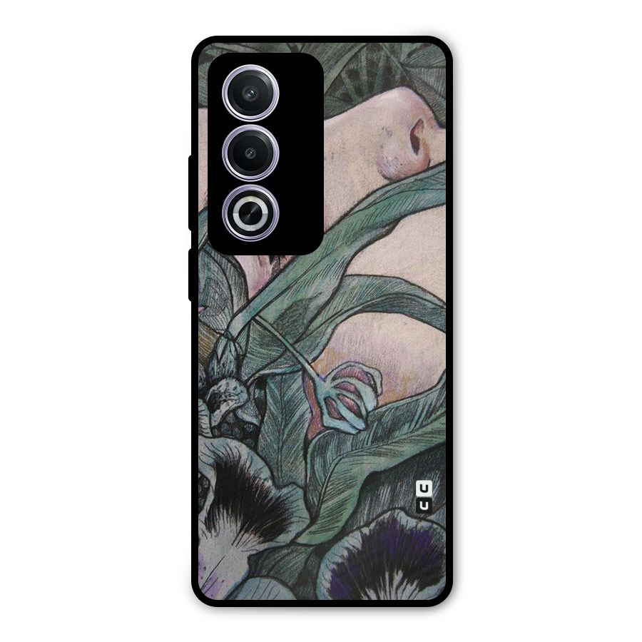 Girl Grass Art Metal Back Case for Oppo A3 Pro