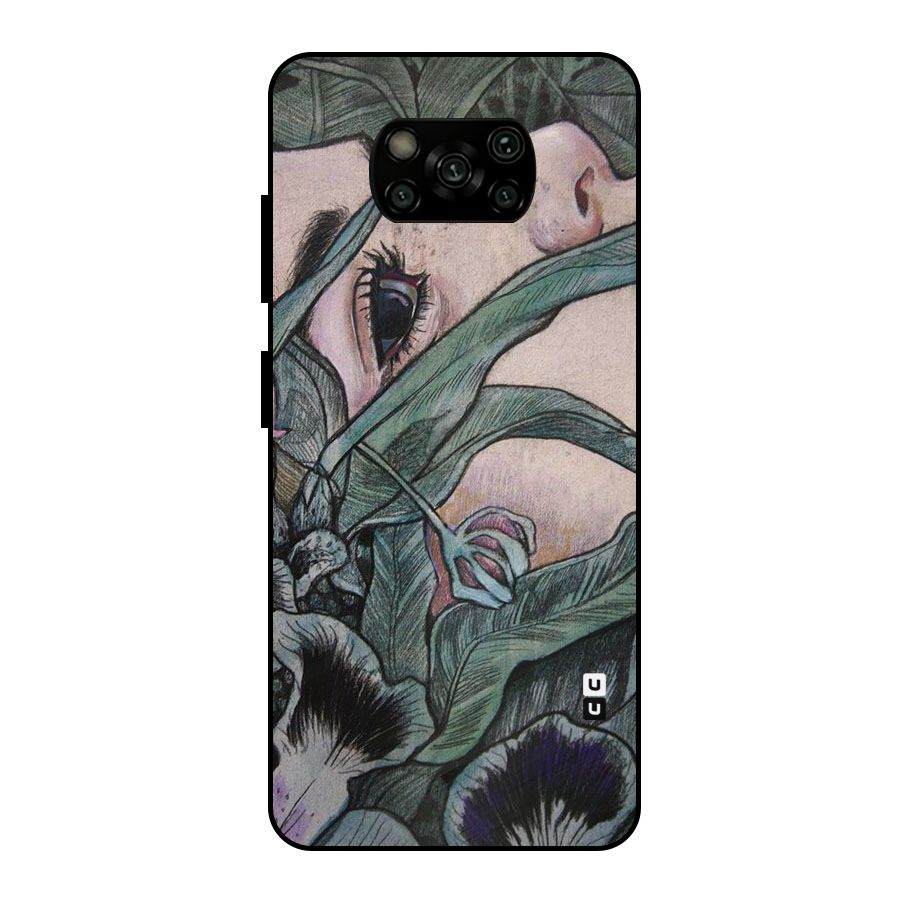 Girl Grass Art Metal Back Case for Poco X3