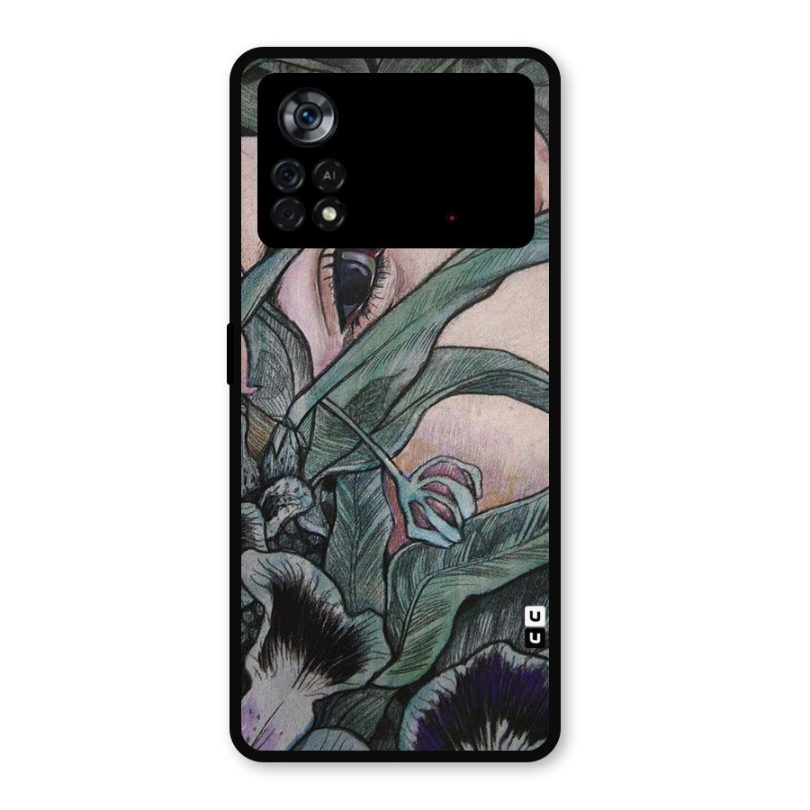 Girl Grass Art Metal Back Case for Poco X4 Pro 5G