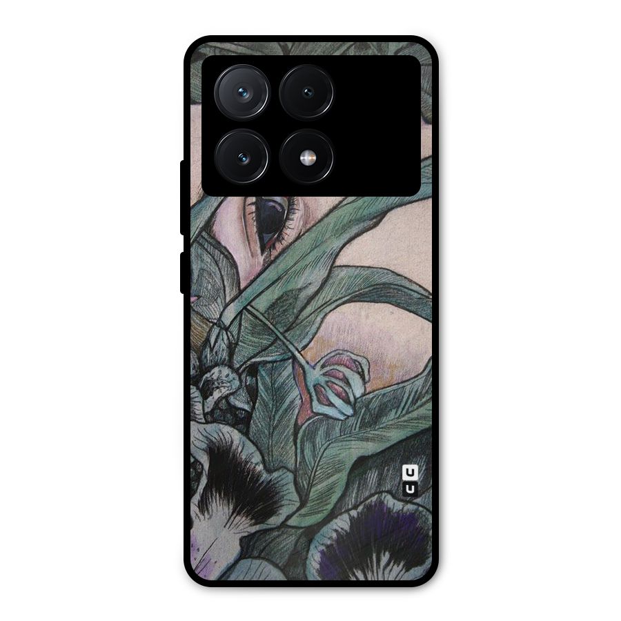 Girl Grass Art Metal Back Case for Poco X6 Pro