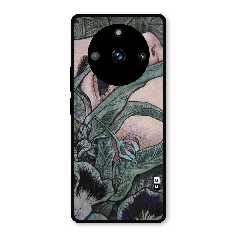 Girl Grass Art Metal Back Case for Realme 11 Pro