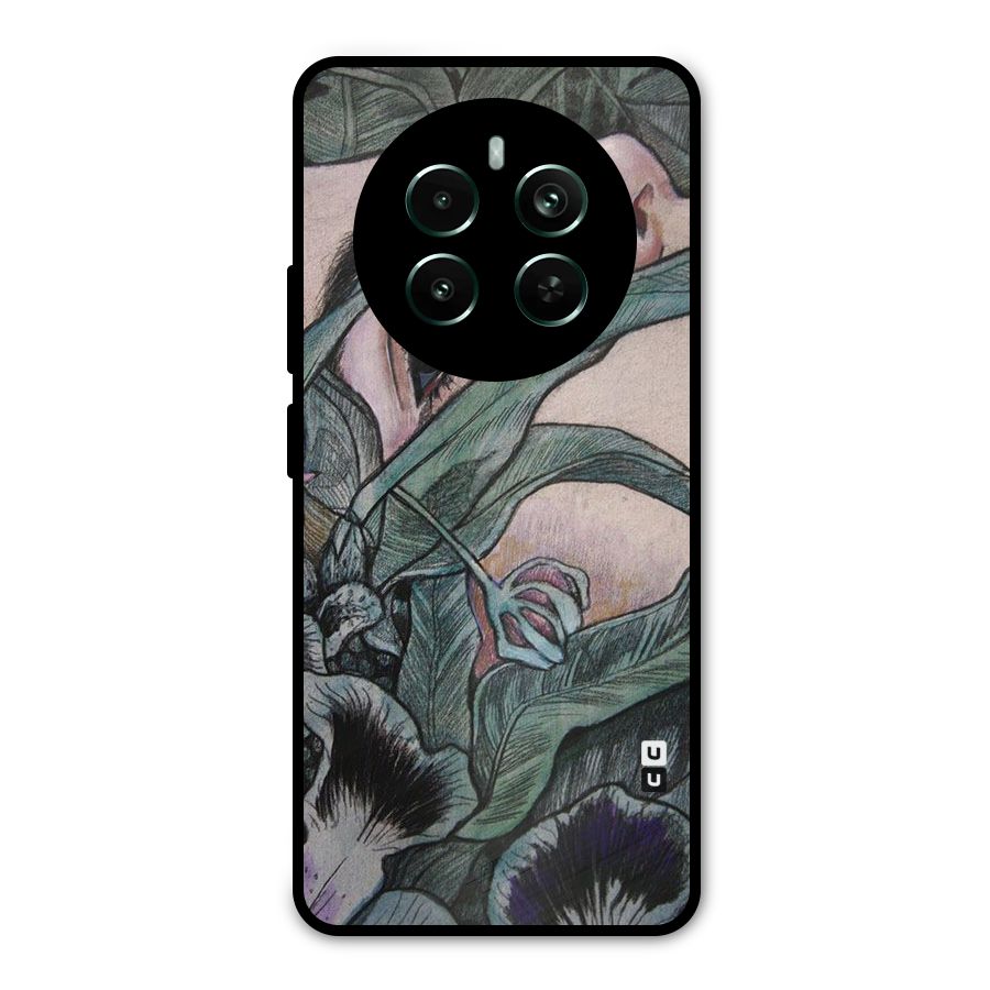 Girl Grass Art Metal Back Case for Realme 12 Pro Plus