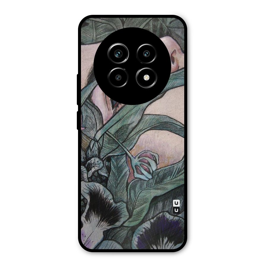 Girl Grass Art Metal Back Case for Realme 13 Pro
