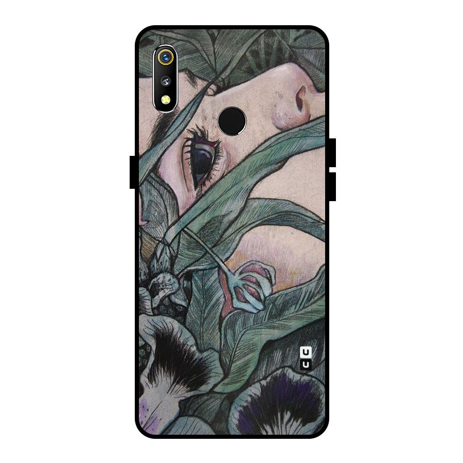 Girl Grass Art Metal Back Case for Realme 3