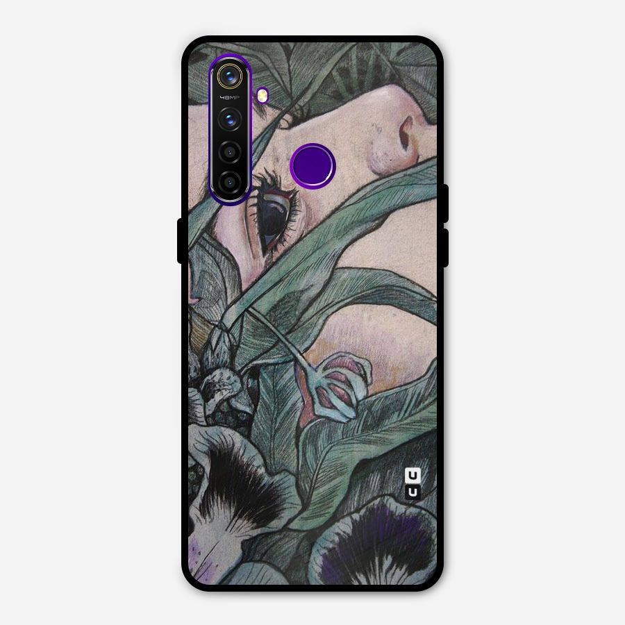 Girl Grass Art Metal Back Case for Realme 5 Pro