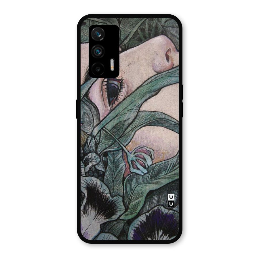 Girl Grass Art Metal Back Case for Realme GT 5G