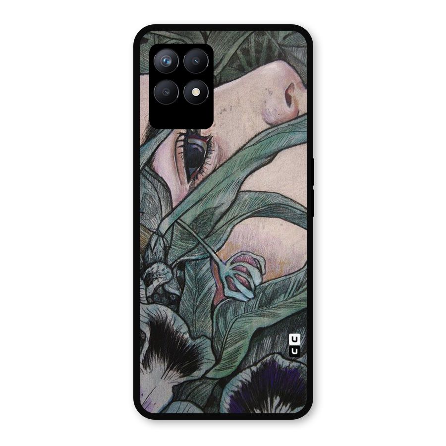 Girl Grass Art Metal Back Case for Realme Narzo 50