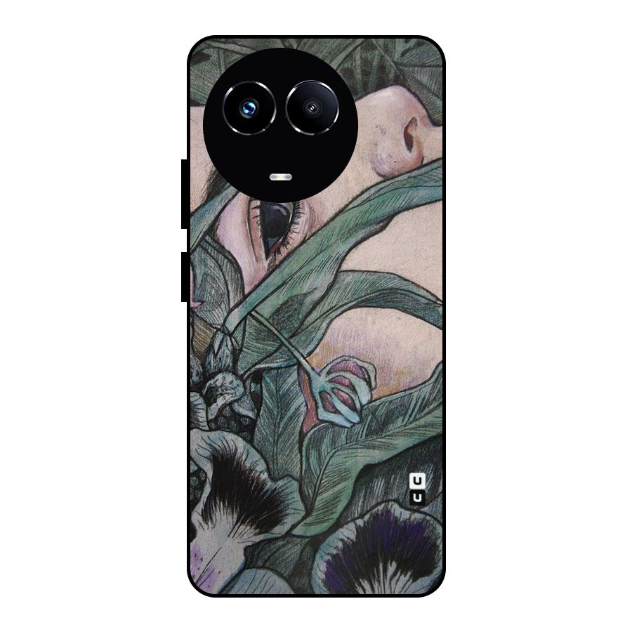 Girl Grass Art Metal Back Case for Realme Narzo 60X