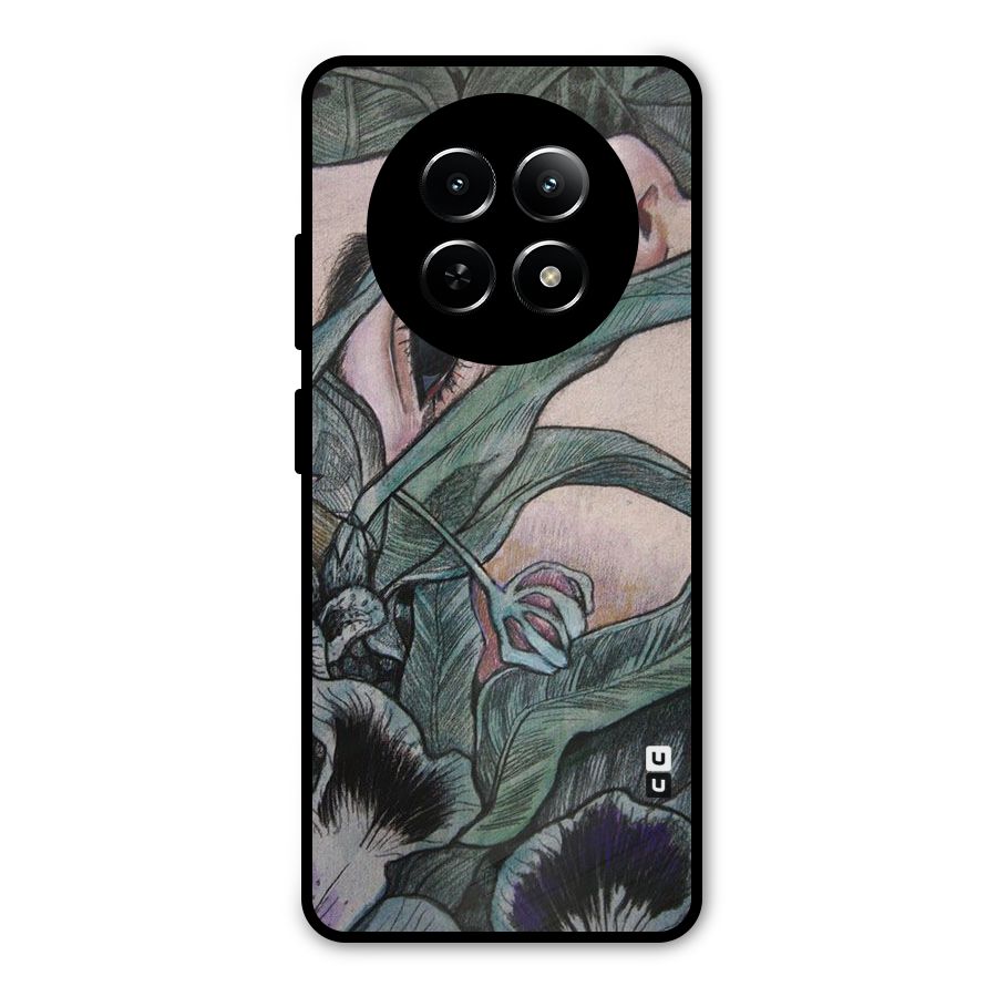 Girl Grass Art Metal Back Case for Realme Narzo 70x 5G