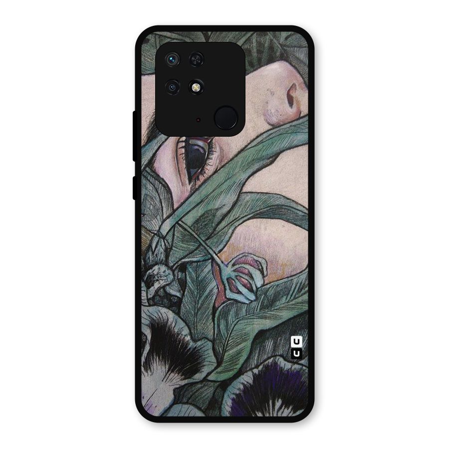 Girl Grass Art Metal Back Case for Redmi 10