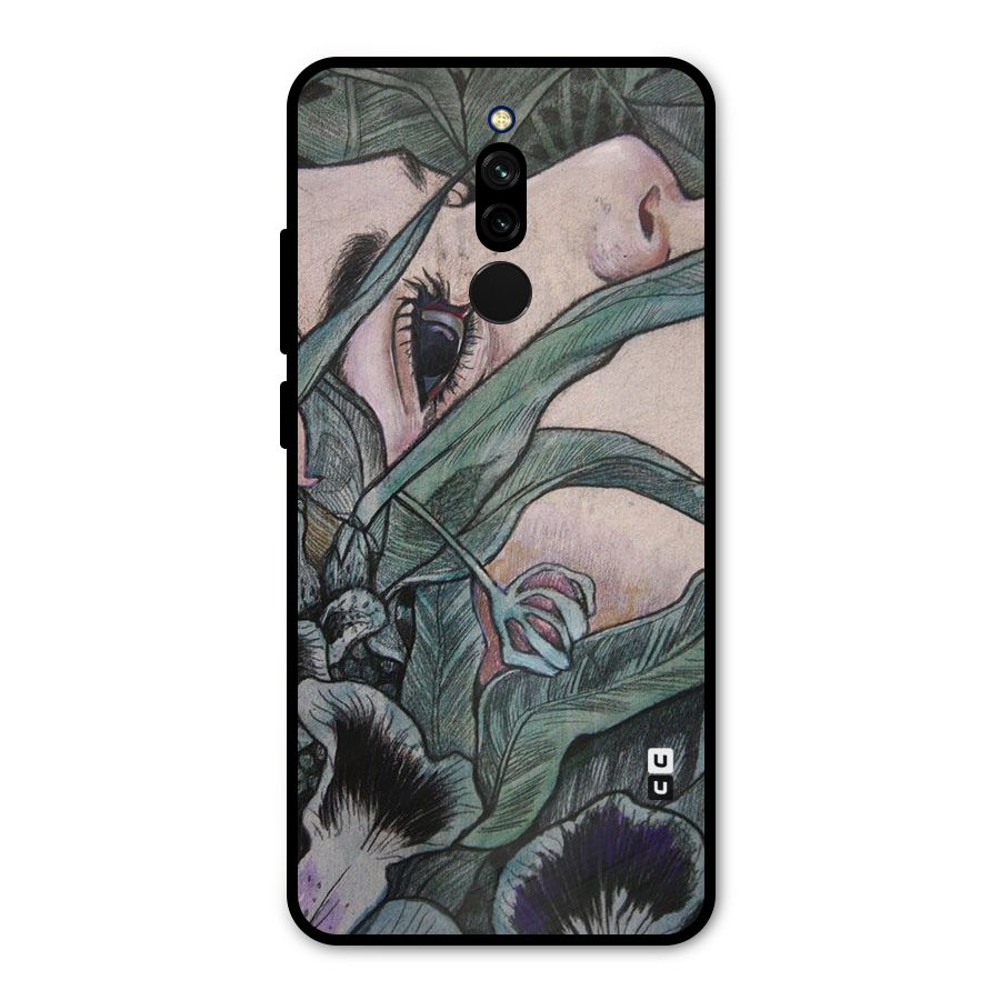 Girl Grass Art Metal Back Case for Redmi 8