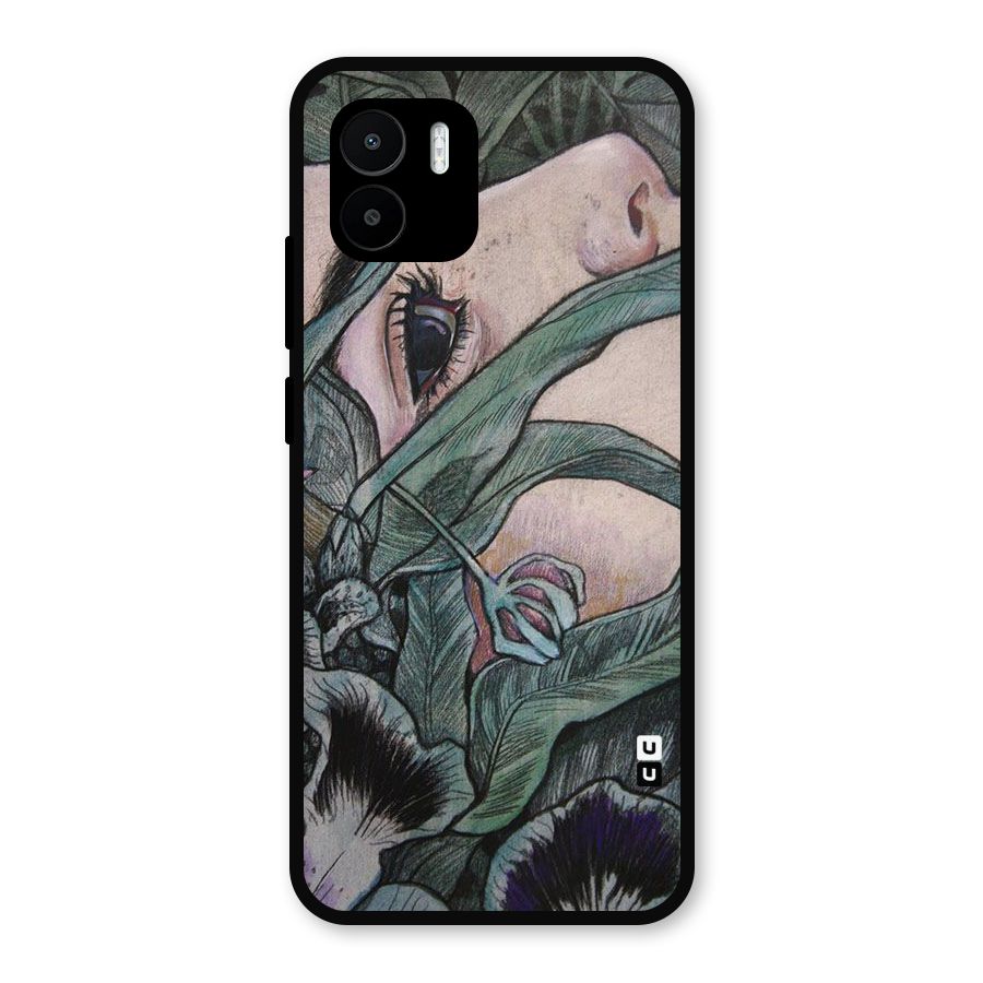 Girl Grass Art Metal Back Case for Redmi A2