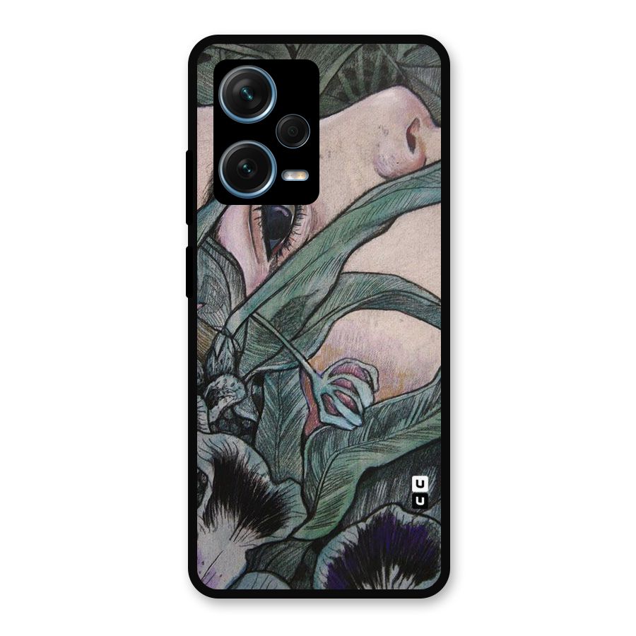 Girl Grass Art Metal Back Case for Redmi Note 12 Pro Plus 5G