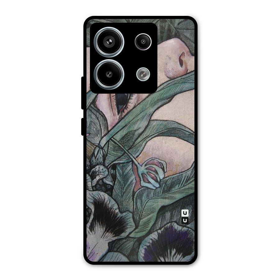 Girl Grass Art Metal Back Case for Redmi Note 13 Pro 5G