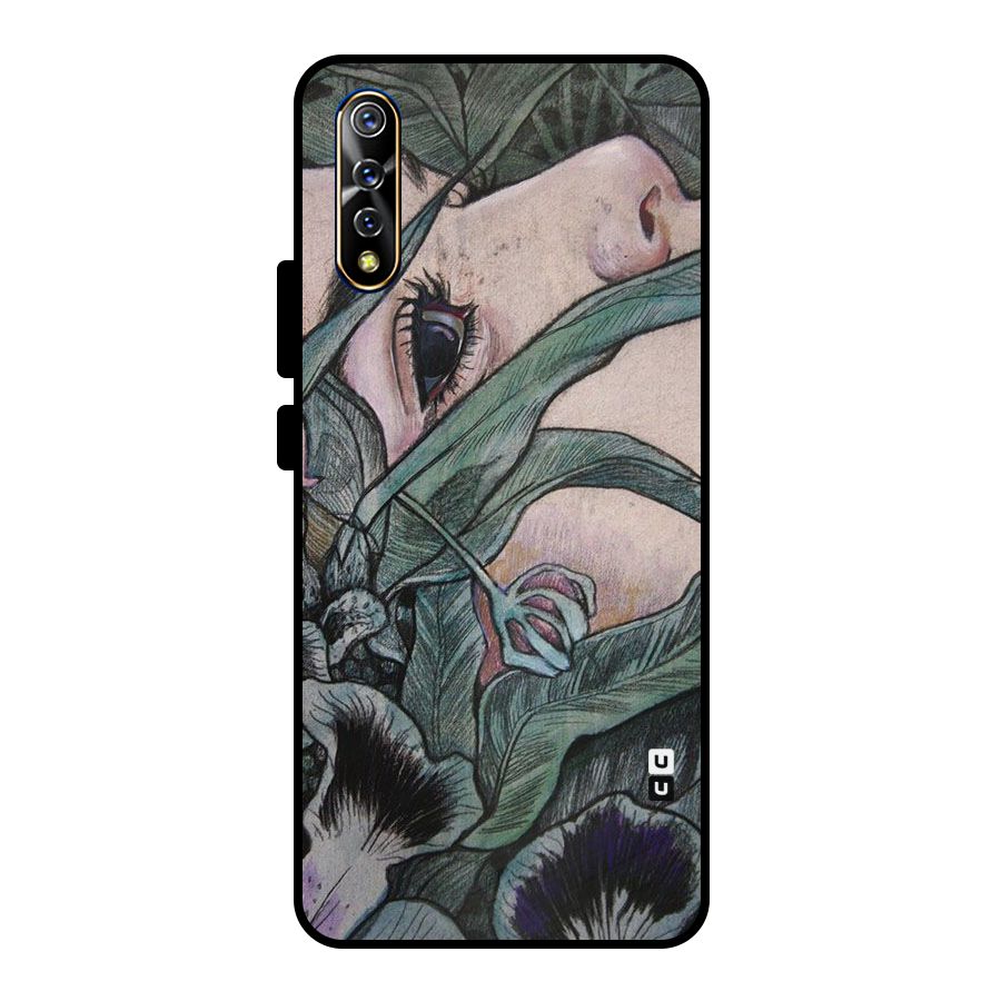 Girl Grass Art Metal Back Case for Vivo S1