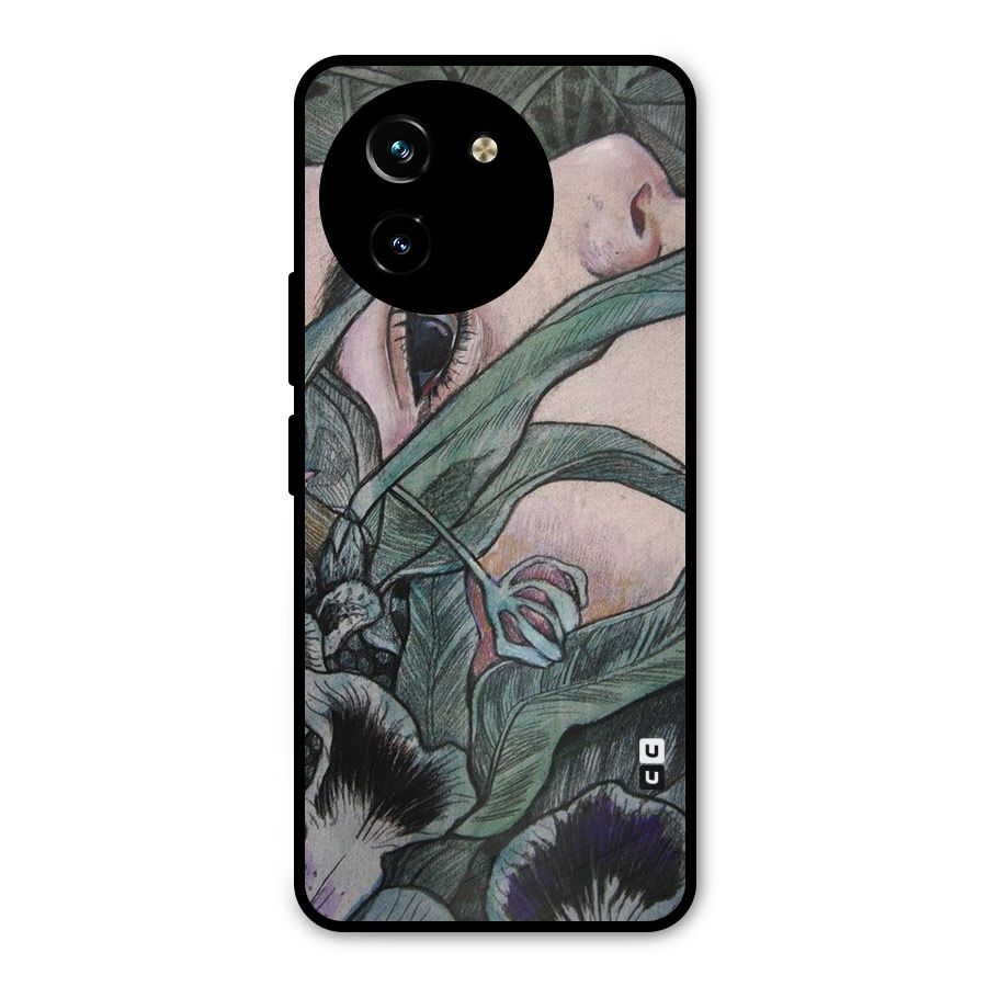Girl Grass Art Metal Back Case for Vivo T3x