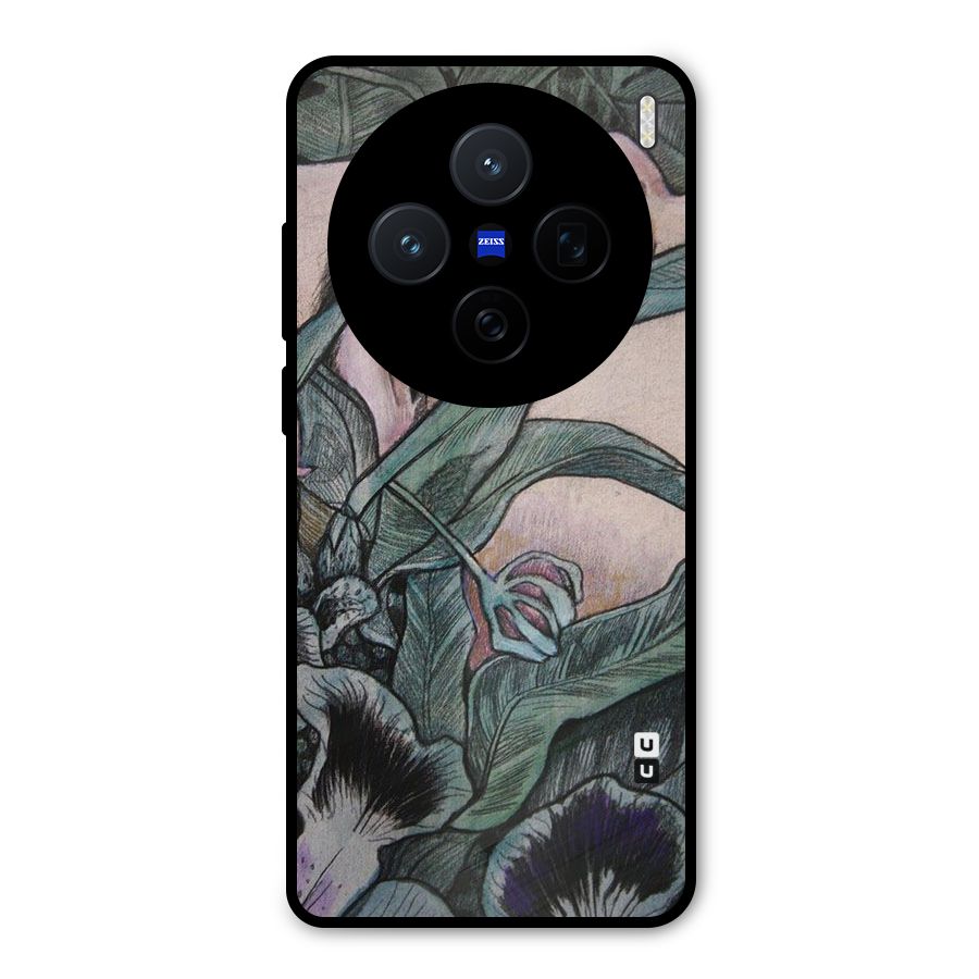 Girl Grass Art Metal Back Case for Vivo X200
