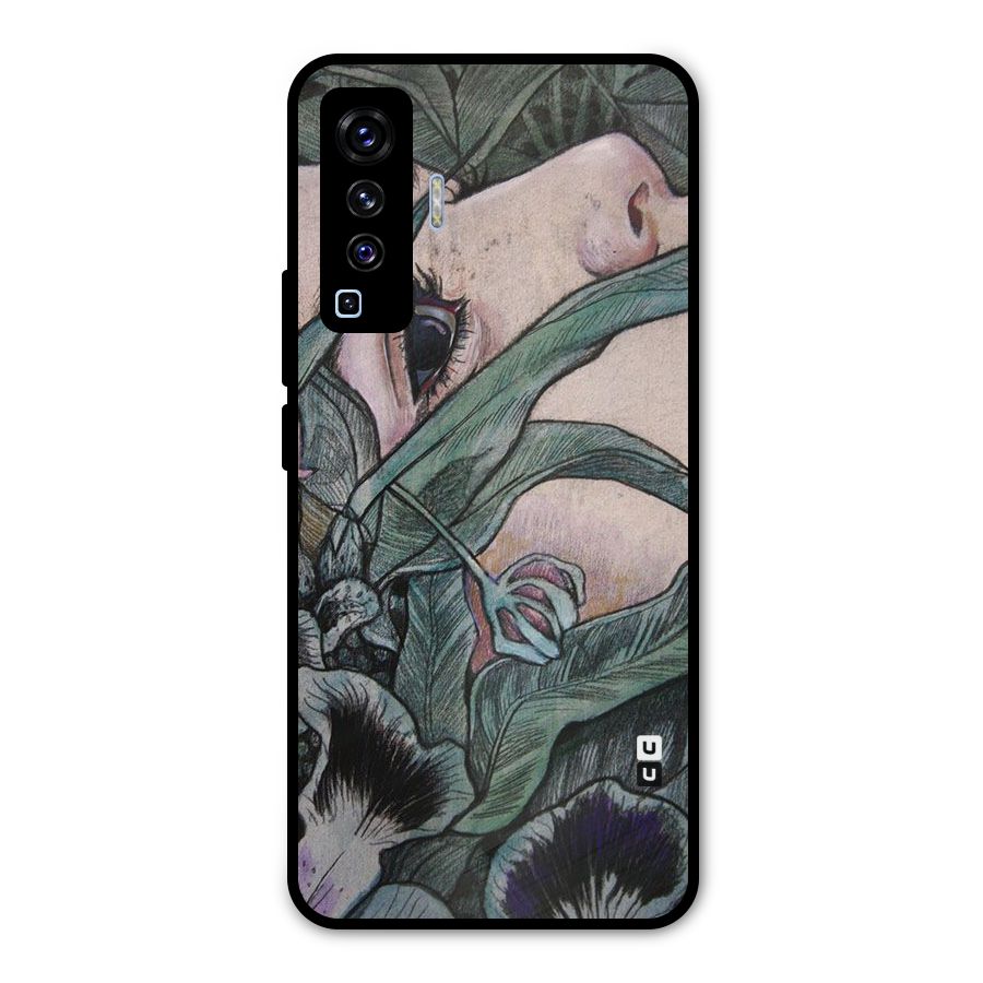 Girl Grass Art Metal Back Case for Vivo X50