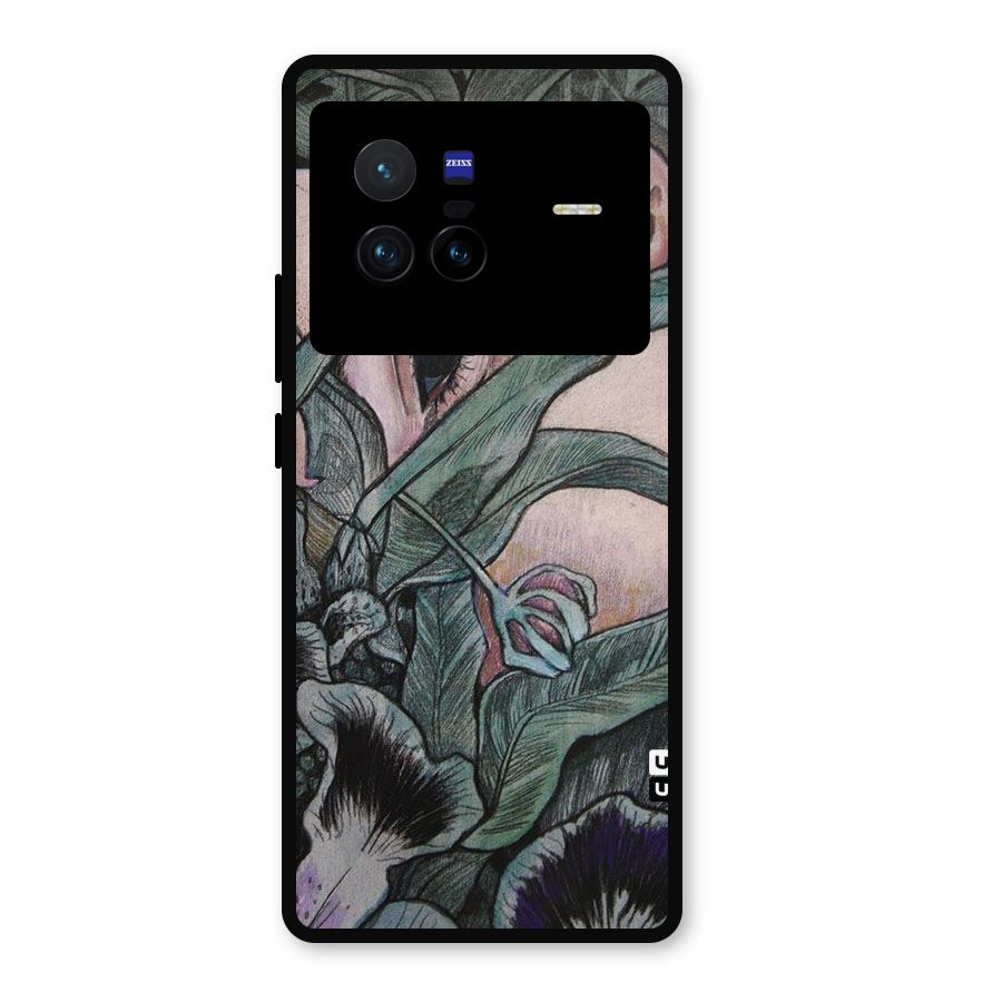 Girl Grass Art Metal Back Case for Vivo X80