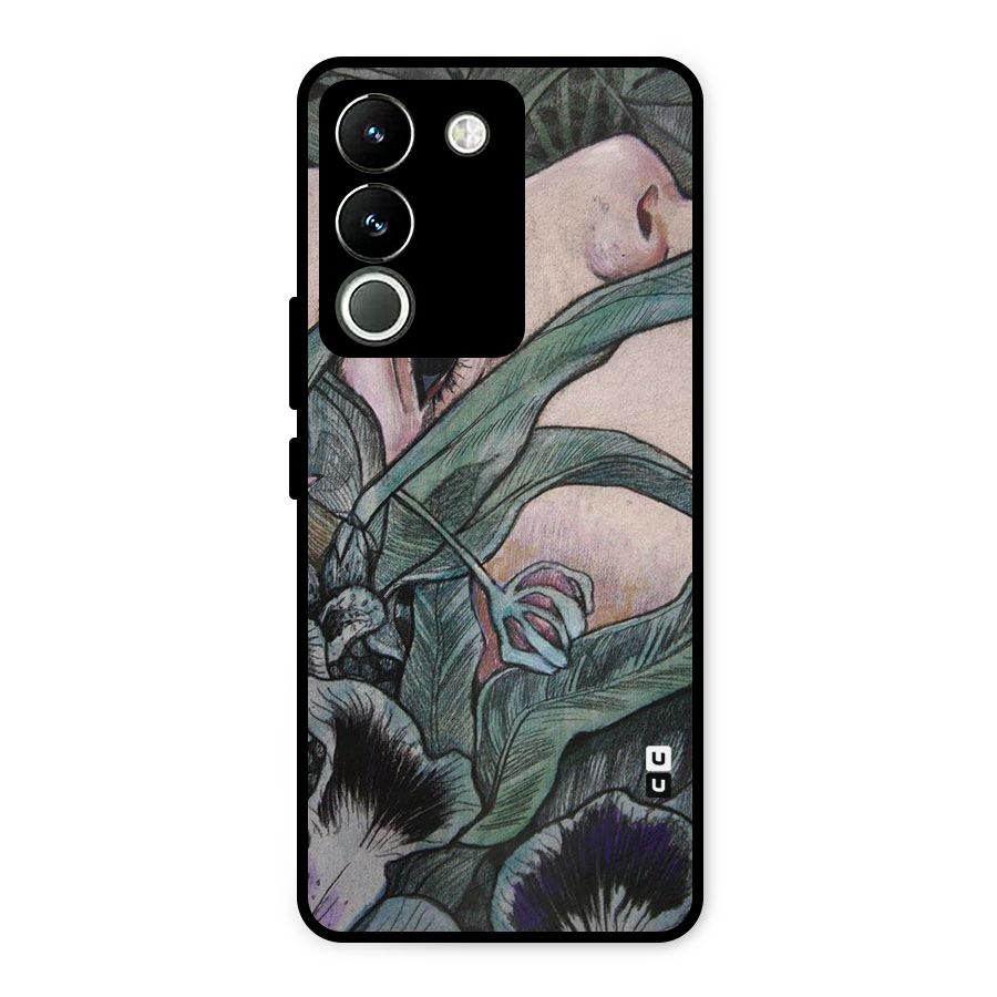 Girl Grass Art Metal Back Case for Vivo Y200