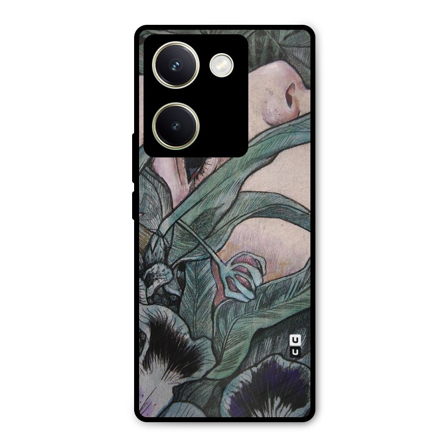 Girl Grass Art Metal Back Case for Vivo Y200 Pro