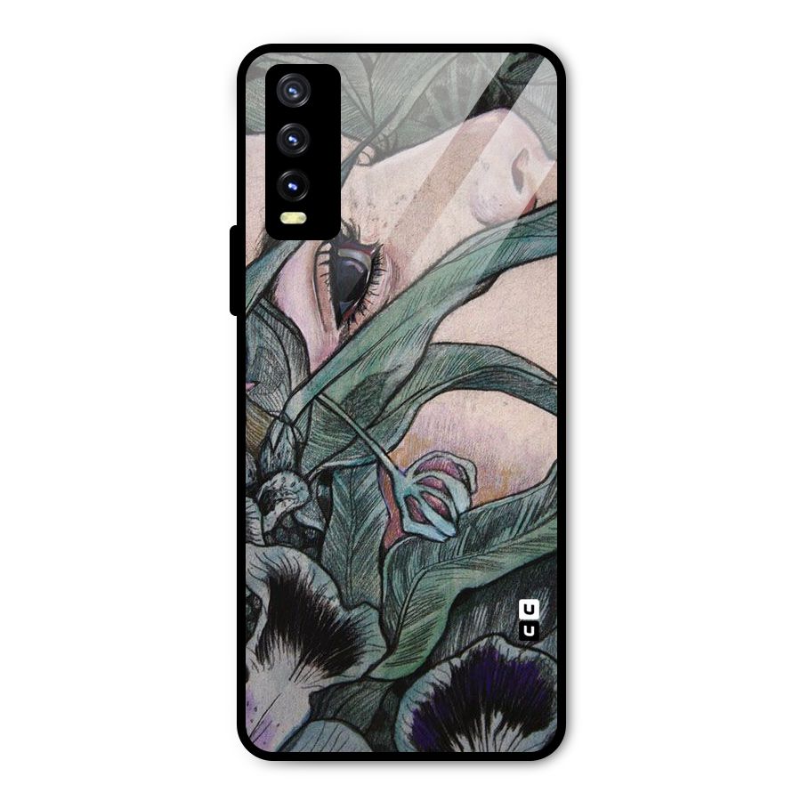 Girl Grass Art Metal Back Case for Vivo Y20g