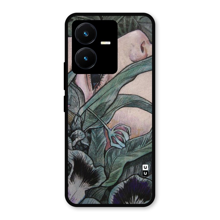 Girl Grass Art Metal Back Case for Vivo Y22
