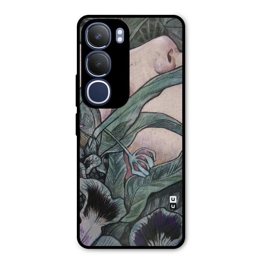Girl Grass Art Metal Back Case for Vivo Y29