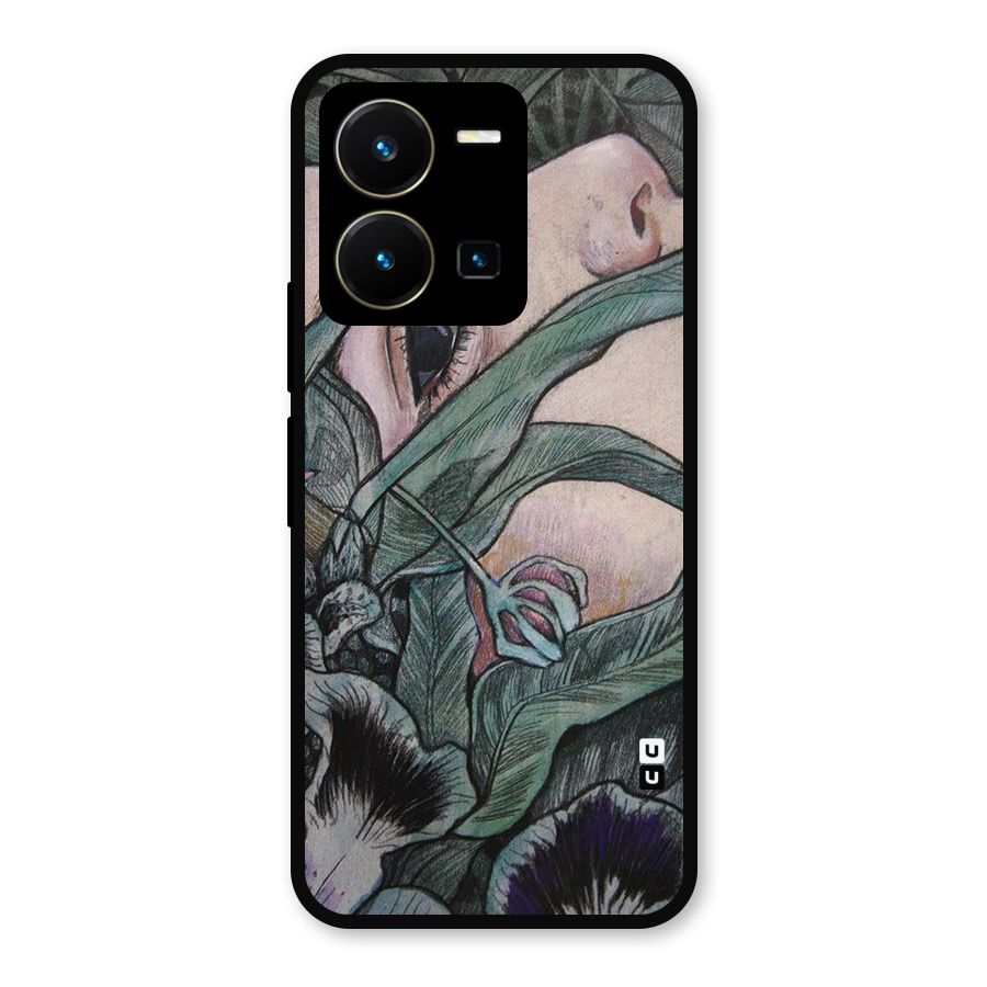 Girl Grass Art Metal Back Case for Vivo Y35