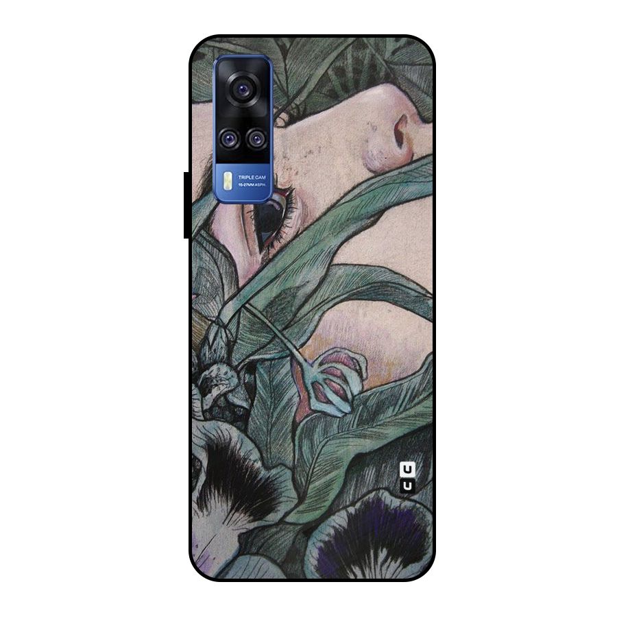 Girl Grass Art Metal Back Case for Vivo Y51