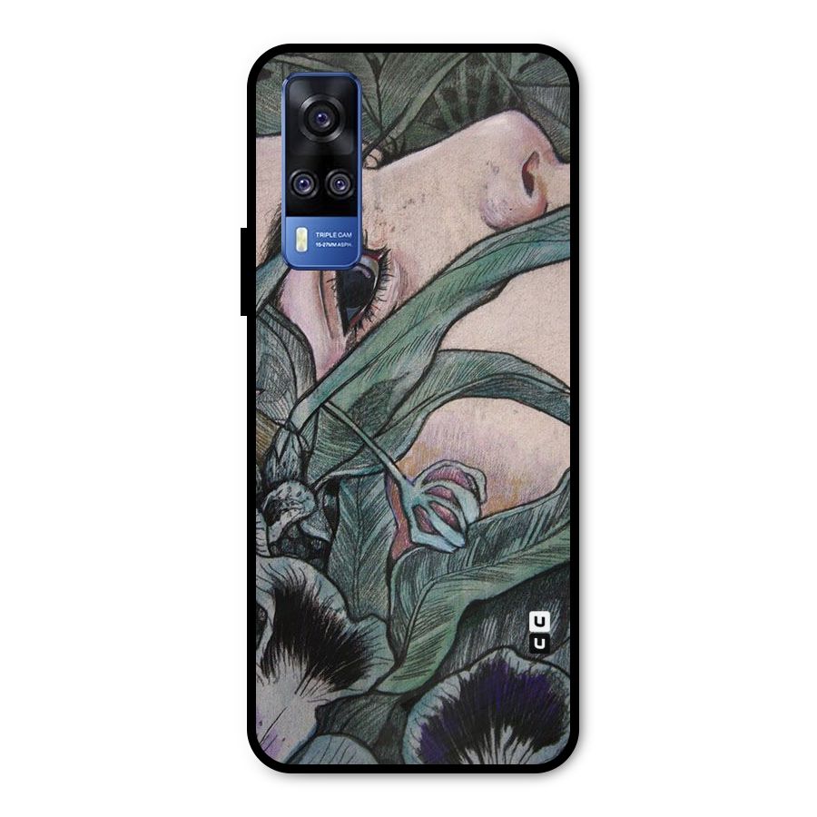 Girl Grass Art Metal Back Case for Vivo Y51A