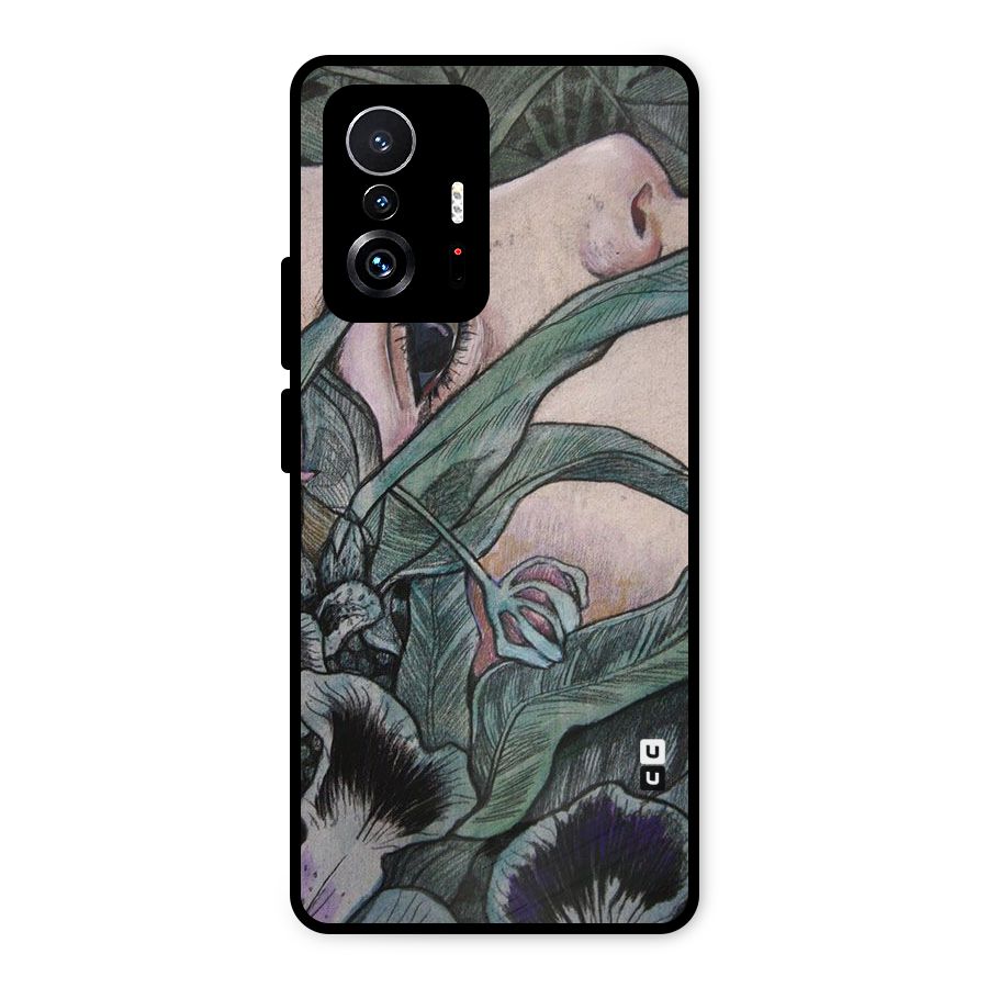 Girl Grass Art Metal Back Case for Xiaomi 11T Pro