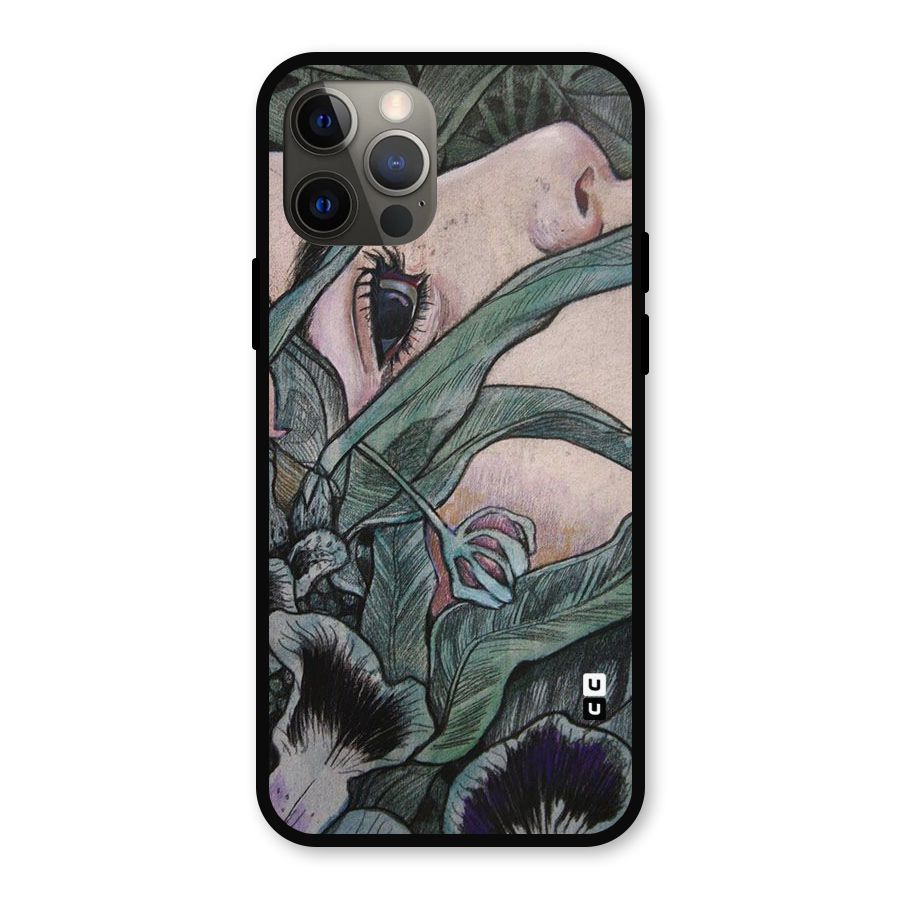 Girl Grass Art Metal Back Case for iPhone 12 Pro