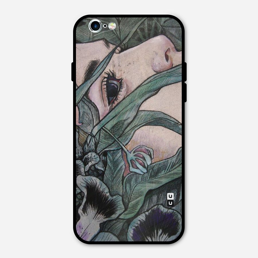 Girl Grass Art Metal Back Case for iPhone 6 6s