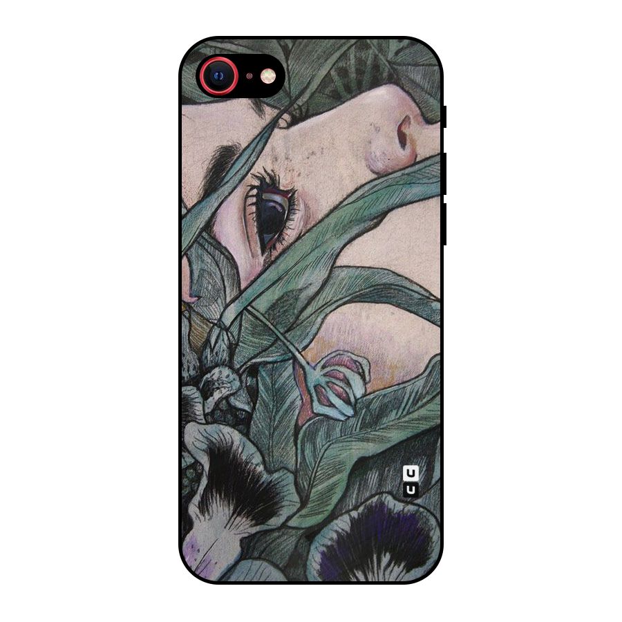 Girl Grass Art Metal Back Case for iPhone 7
