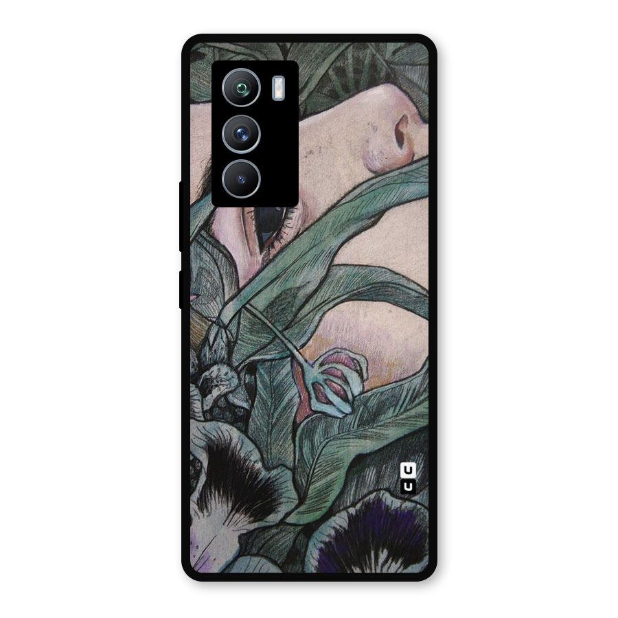 Girl Grass Art Metal Back Case for iQOO 9 SE