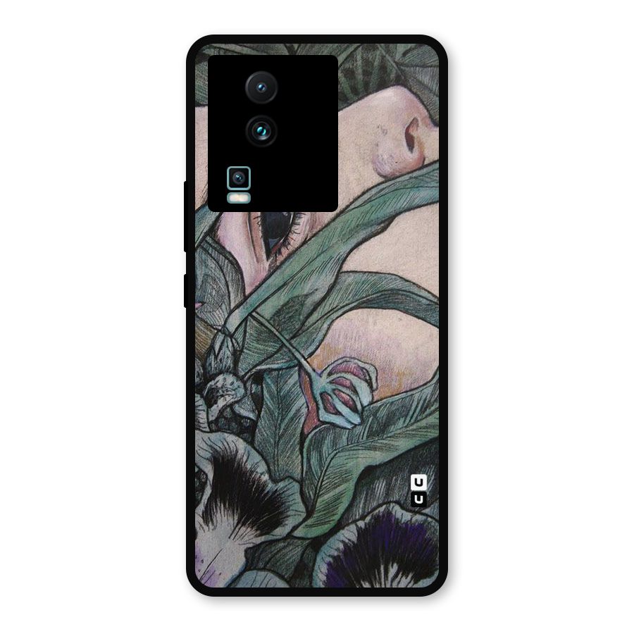 Girl Grass Art Metal Back Case for iQOO Neo 7 Pro