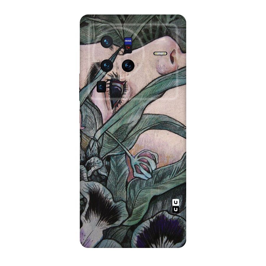 Girl Grass Art Original Polycarbonate Back Case for Vivo X80