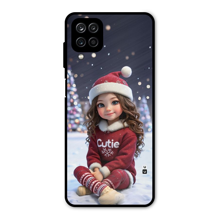 Girl In Snow Metal Back Case for Galaxy A12
