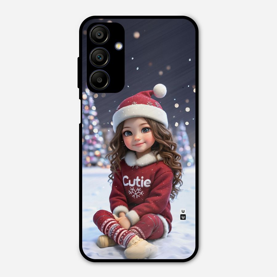 Girl In Snow Metal Back Case for Galaxy A15 5G