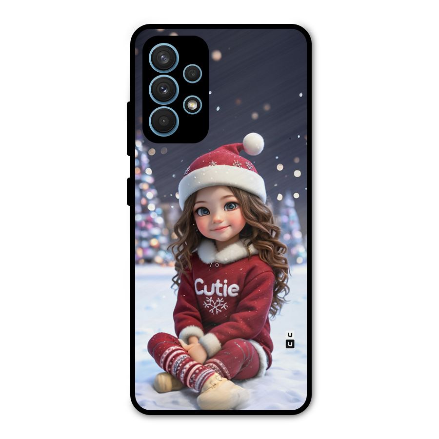 Girl In Snow Metal Back Case for Galaxy A32