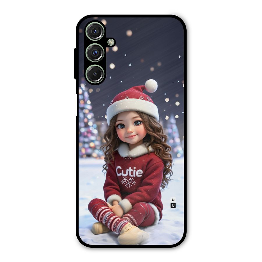 Girl In Snow Metal Back Case for Galaxy M34