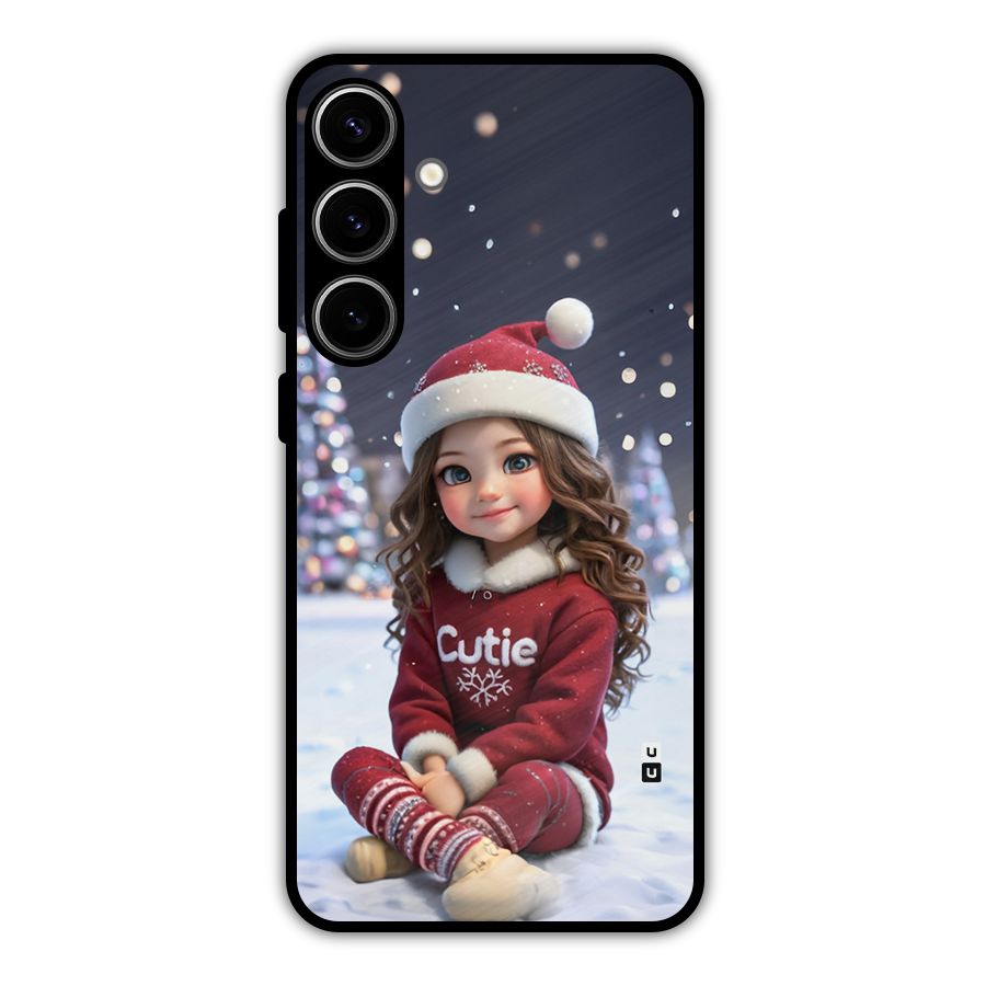Girl In Snow Metal Back Case for Galaxy S24 Plus